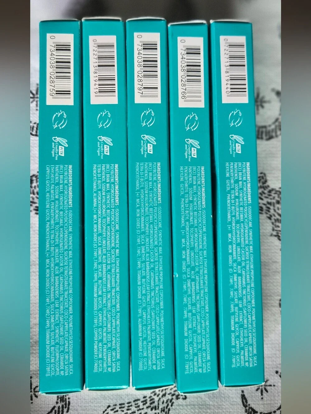 Five New thrive causemetics Infinity Waterproof Eyeshadow Sticks